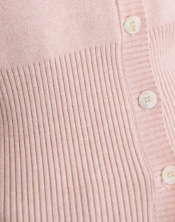 Subra Long Sleeve Cardigan in Pink
