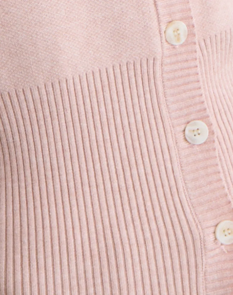 Subra Long Sleeve Cardigan in Pink