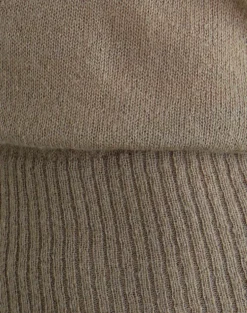 Suena Asymmetric Jumper in Knit Khaki