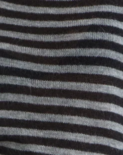 Suena Asymmetric Jumper in Stripe Black and Grey