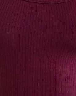 Sumala Tee in Thick Rib Wine