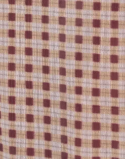 Surina Maxi Skirt in Chiffon Blurred Check Peach