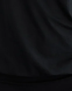 Sybe Cut Batwing Sleeve Mini Dress in Black