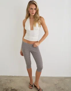 Tako Capri in Seersucker Gingham Brown