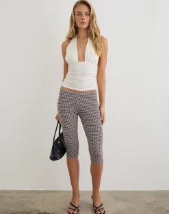 Tako Capri in Seersucker Gingham Brown