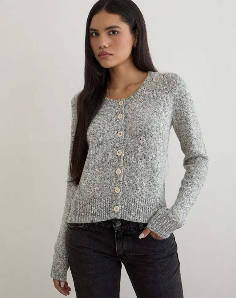 Talira Cardigan in Knit Dark Grey Marl