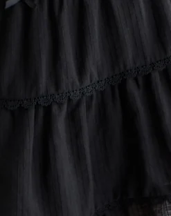 Talvi Tiered Frill Mini Skirt in Black