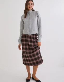 Tamayo Zip Turtleneck Jumper in Grey Marl