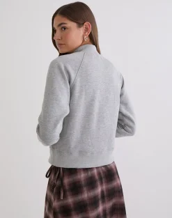 Tamayo Zip Turtleneck Jumper in Grey Marl
