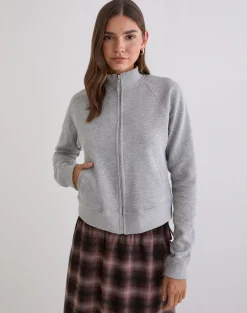 Tamayo Zip Turtleneck Jumper in Grey Marl