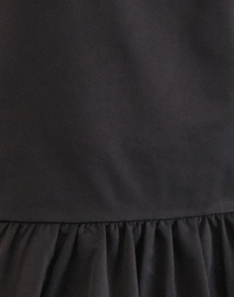 Tamilo Bubble Hem Mini Dress in Black