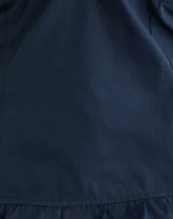 Tamzen Halterneck Top in Dark Navy with Frill Hem