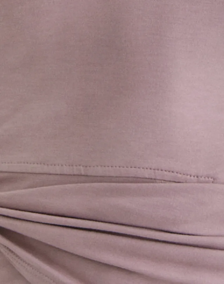 Tanzy Tie Top in Jersey Dusty Mauve