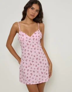 Tasuya Mini Dress in Floral Romance Pink