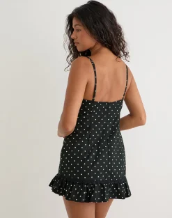 Tavita Mini Dress in Basic Polka Black