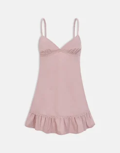 Tavita Mini Dress in Poplin Dusty Rose