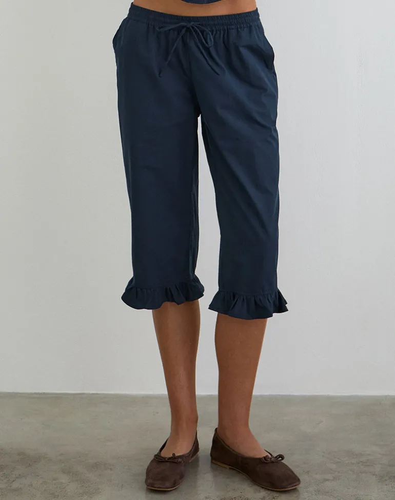 Tenison Capri Trouser in Dark Navy