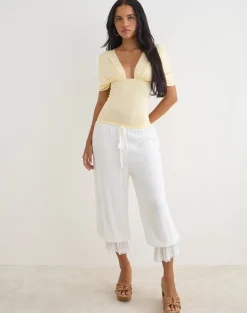 Tex Tie Back Top in Lemon