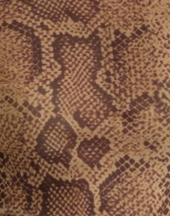 Tineko Long Sleeve Top in Snake Skin Brown
