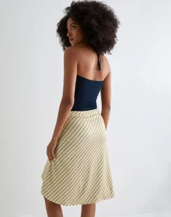 Tomoe Halter Neck Top in Rayon Jersey Navy