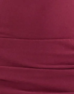 Tomoko Mini Dress in Cupro Dark Red