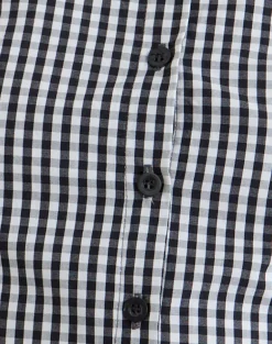 Topaz Blouse in Mini Gingham Grey