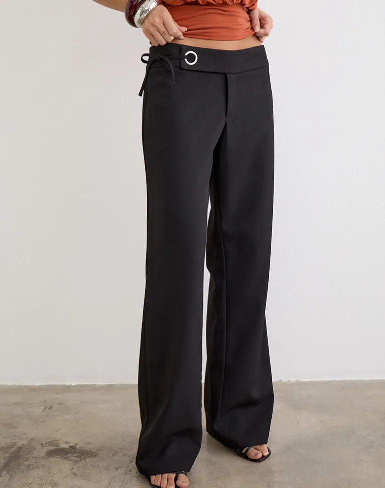Tova Tie Tailoring Trousers in Black