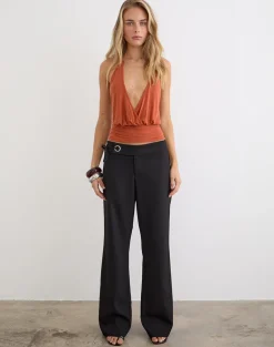Tova Tie Tailoring Trousers in Black