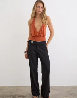 Tova Tie Tailoring Trousers in Black