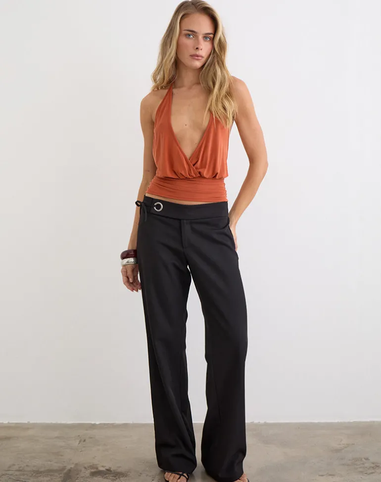 Tova Tie Tailoring Trousers in Black