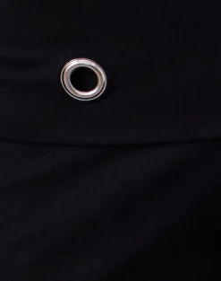 Travis Foldover Trouser in Black with Eyelets