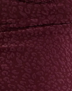 Trivedi Long Sleeve Top in Flock Mini Leopard Plum