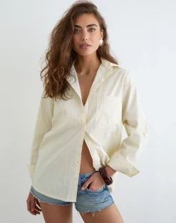 Turner Shirt in Candy Stripe Yellow