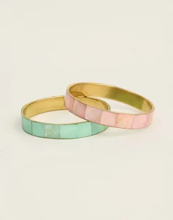 Turquoise and Pink Bracelet Set