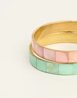 Turquoise and Pink Bracelet Set