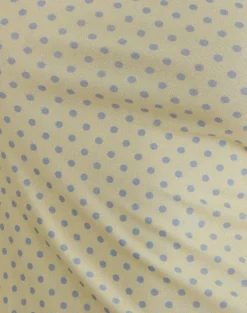 Turu Mini Dress in Yellow with Compact Grey Polka