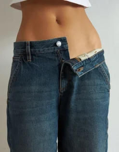 Twisted Cinch Denim Short in Dirty Green