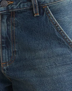 Twisted Cinch Denim Short in Dirty Green