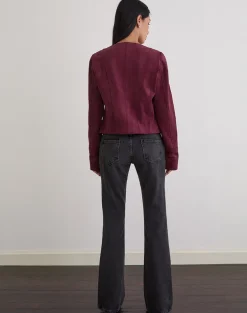 Ukiyo Jacket in Faux Suede Burgundy
