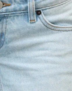Ultra Low Rise Flare Jean in Sky Blue