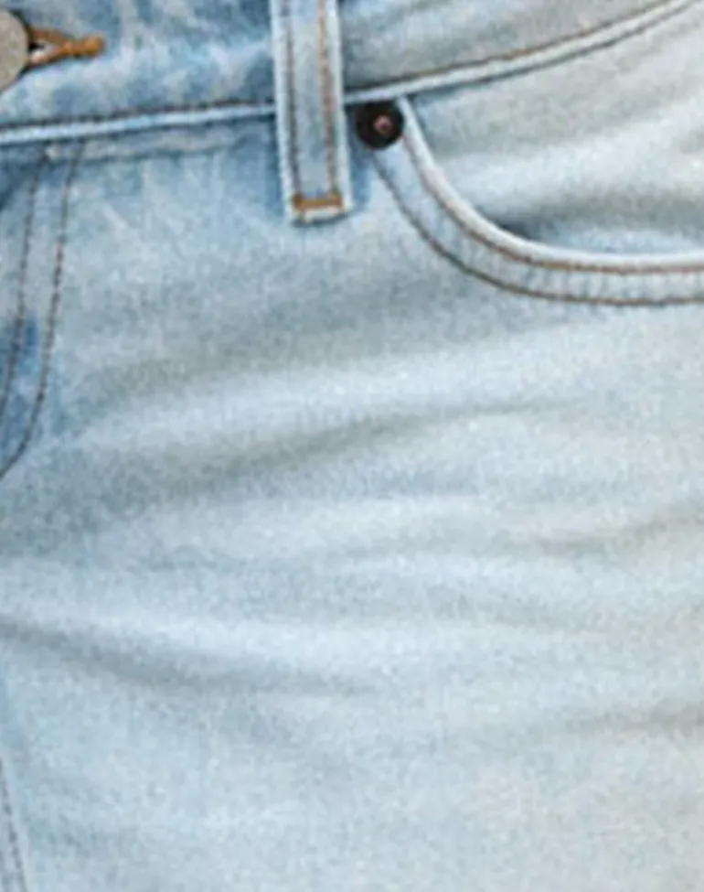 Ultra Low Rise Flare Jean in Sky Blue