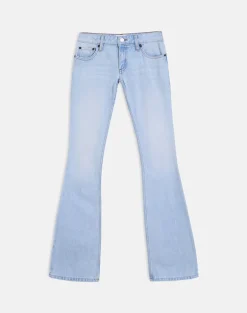 Ultra Low Rise Flare Jean in Sky Blue