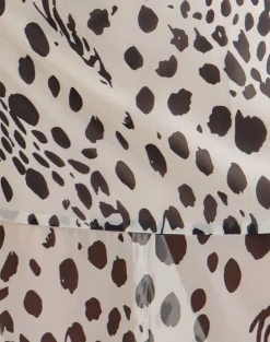 Vakare Midi Dress in Dalmatian Skin Black and Ivory