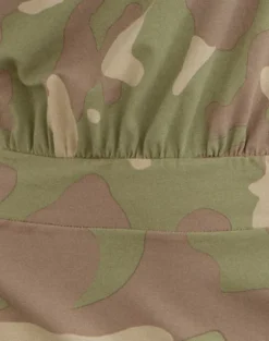 Vaklina Mini Dress in Blurry Camo Khaki