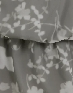 Veloria Halterneck Mini Dress in Blurred Floral Grey