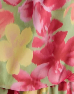 Veloria Halterneck Mini Dress in Bold Multi Colour Floral