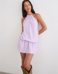 Veloria Mini Dress in Lilac