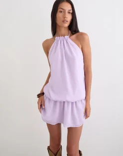 Veloria Mini Dress in Lilac
