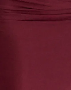 Venya Maxi Skirt in Cupro Burgundy