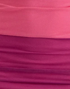 Veridis Maxi Dress in Rose Pink and Orchid Purple